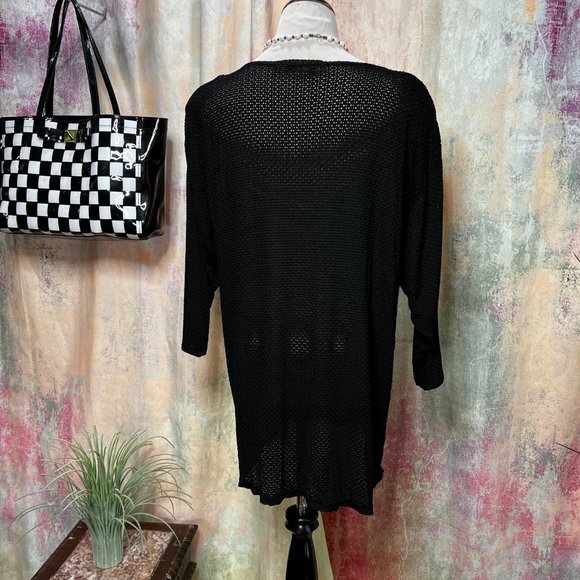 πUnico Lusso Waffle Pattern 3/4 Sleeves long Top - Picture 4 of 11